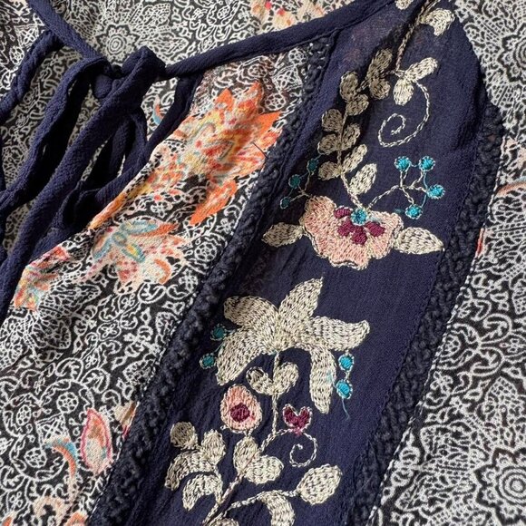 Lucky Brand Boho embroidered peasant top - Picture 3 of 6